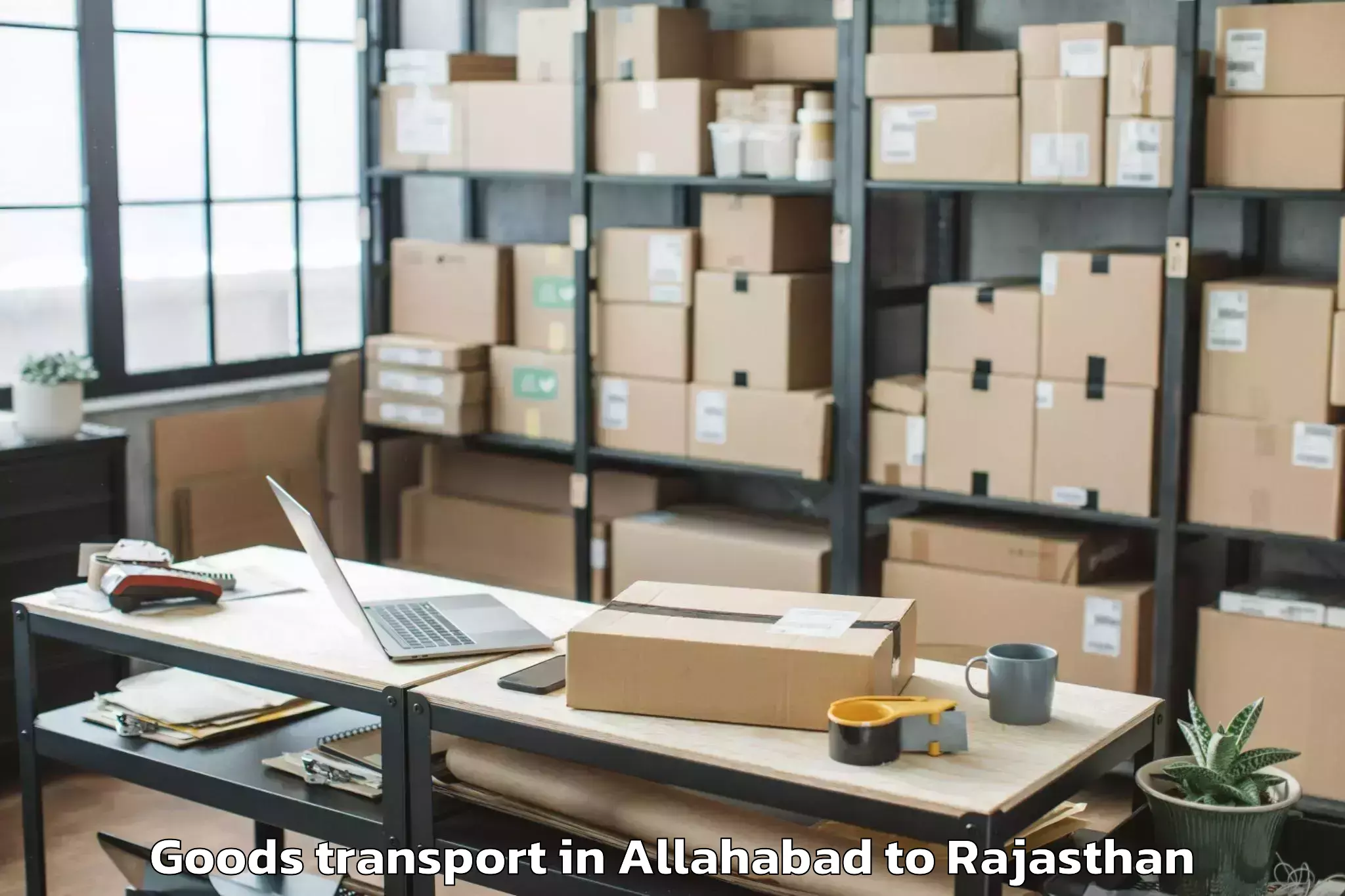 Hassle-Free Allahabad to Jamwa Ramgarh Goods Transport